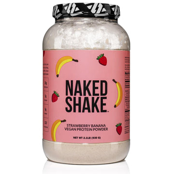 NAKED nutrition Naked Shake - Vegan Protein Powder, Strawberry Banana - Flavored Plant NAKED uk supplements