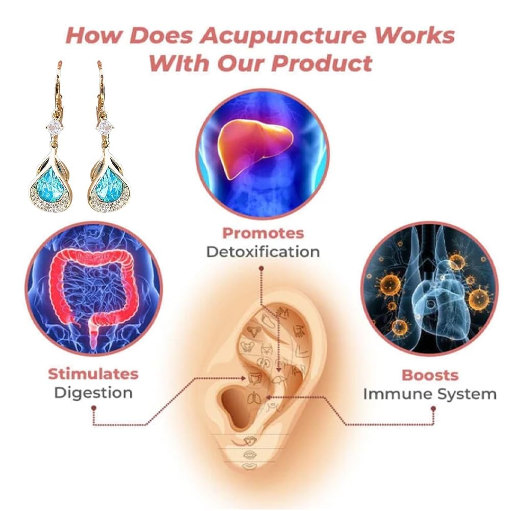 Lymphflow Magnetogen Earrings,Lymphatic Magnetotherapy Earrings,Lymphatic Earrings FleaCollar uk supplements