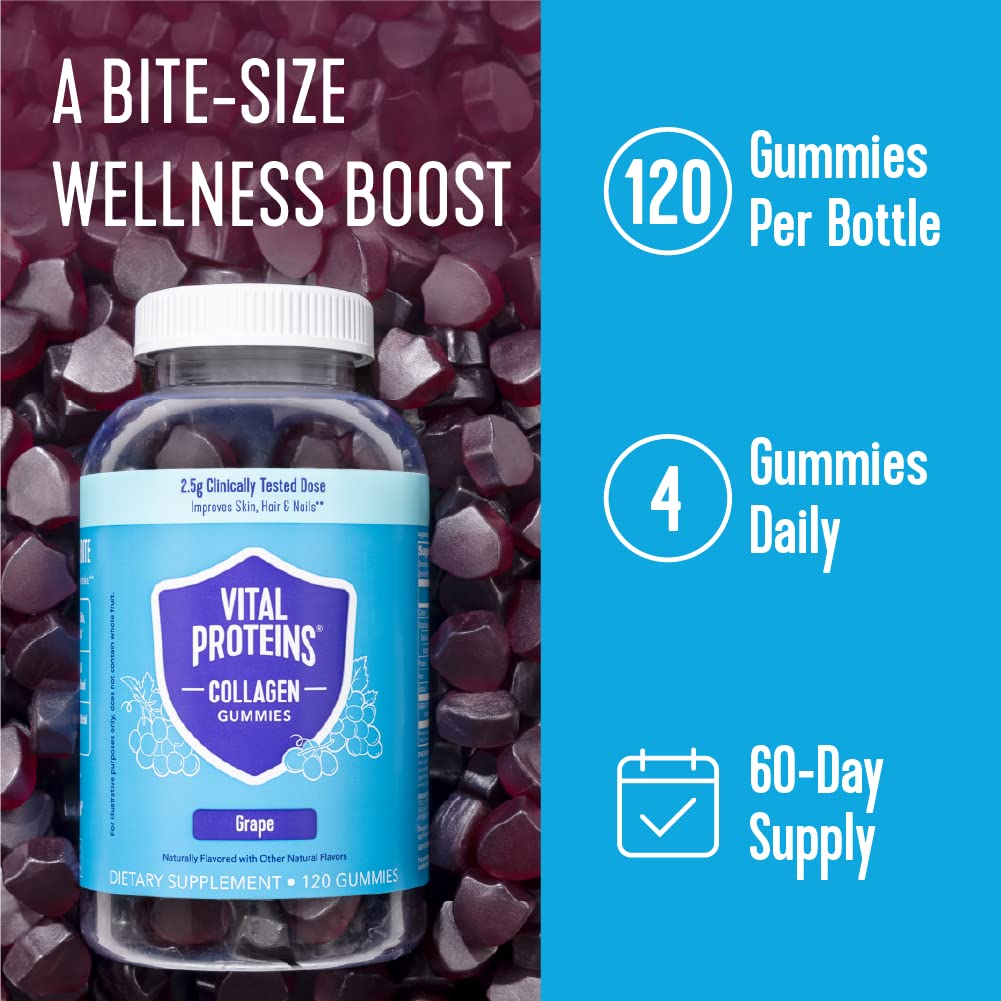 Vital Proteins Collagen Gummies, 2.5g of Clinically-Tested Collagen for Hair, Skin, Nails Vital Proteins uk supplements