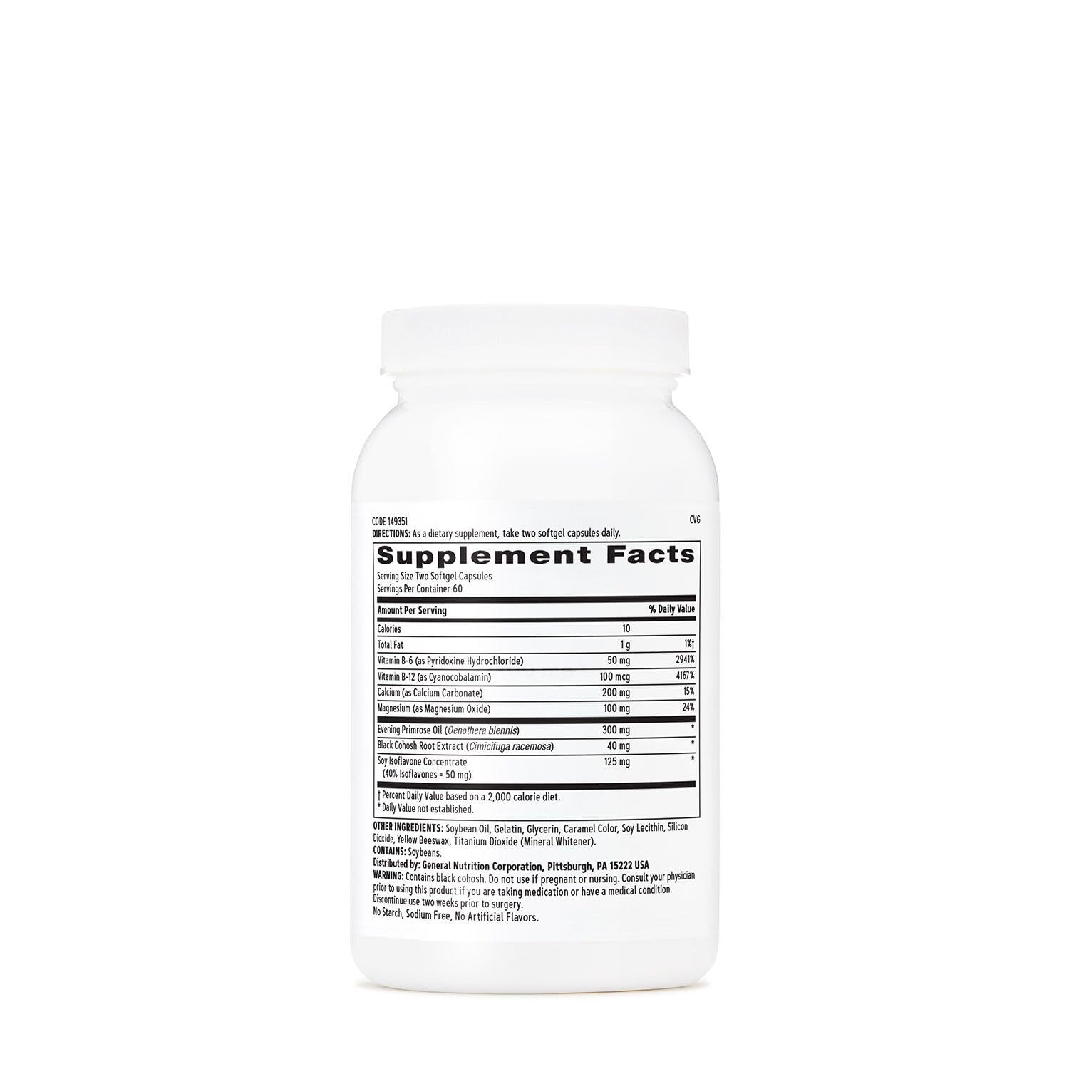 GNC Women's Phytoestrogen Formula, Supports Hormone and Mood Balance Plus Increased Energy, Targeted Relief for Menopause Symptoms, Daily Supplement, 120 Softgels GNC uk supplements