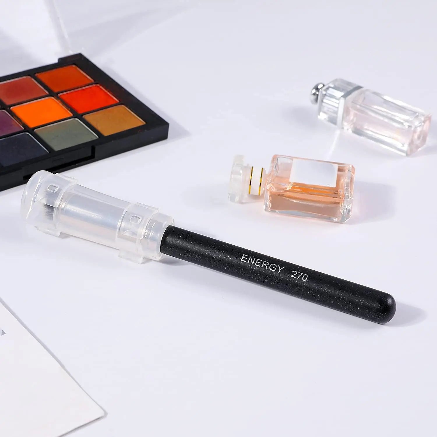 ENERGY Concealer Brush Under Eye Mini Angled Flat Top Kabuki Nose Contour Brush for Concealing Blending Setting Buffing with Powder Liquid Cream Cosmetic Pro Small Makeup Foundation brushes 270 ENERGY uk supplements