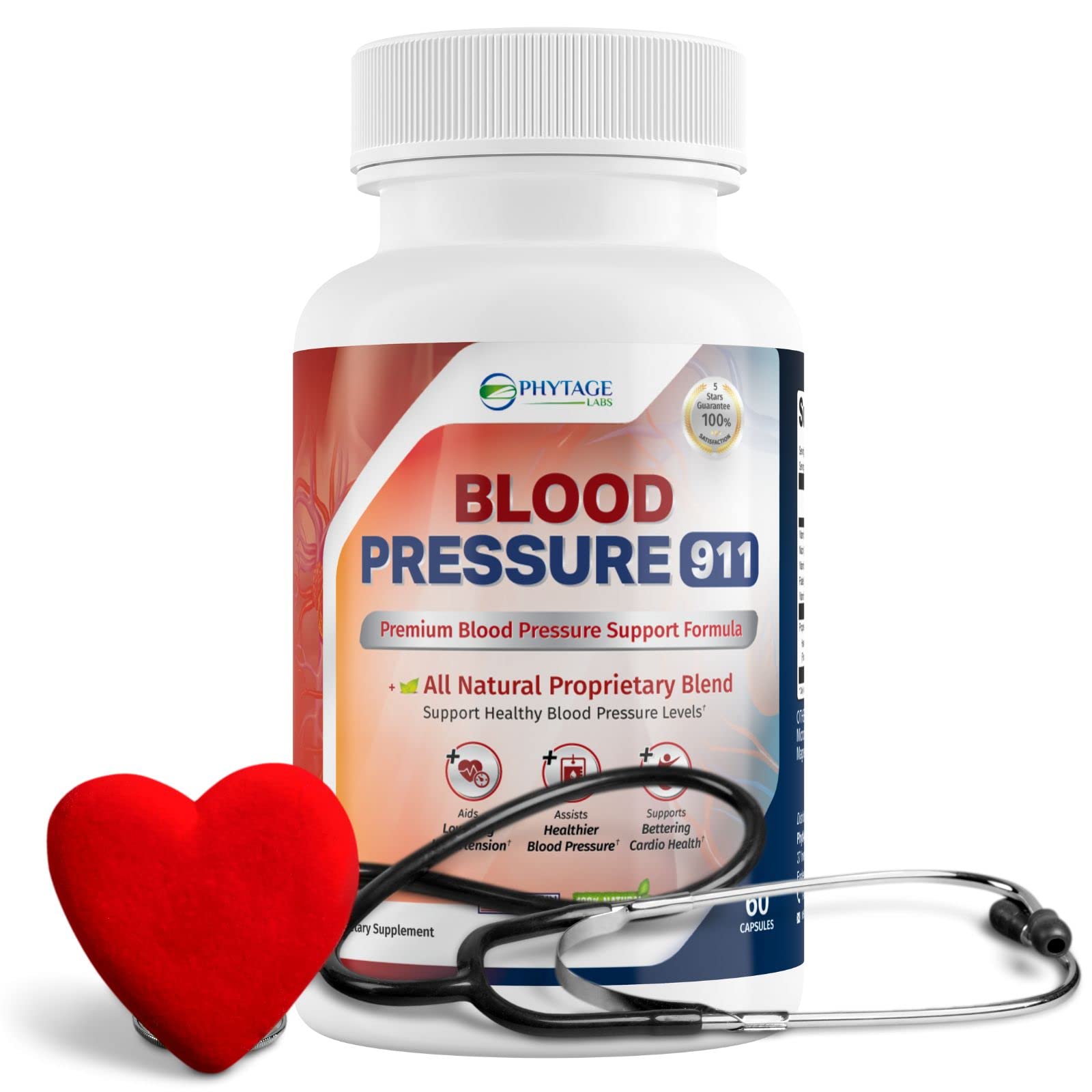 Phytage Labs Blood Pressure 911 Premium Supplement - BP Support Pills. 60 Capsules Phytage Labs uk supplements