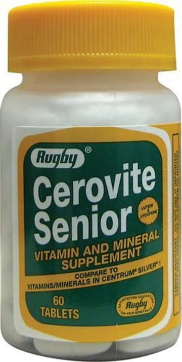 Rugby Cerovite Senior 60 CT (3 Pack) RUGBY LABORATORIES uk supplements