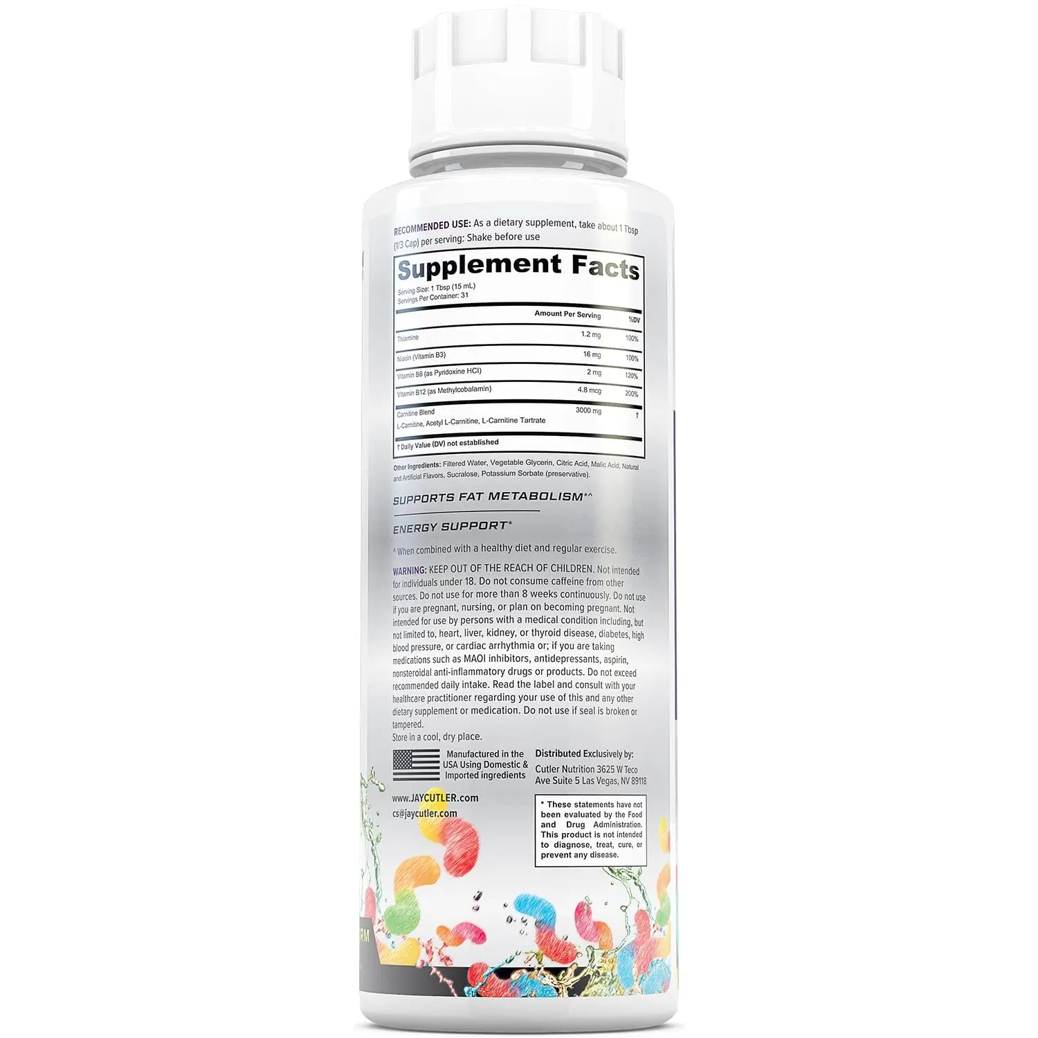 Cutler Nutrition Liquid L-Carnitine Fat Burner Supplement with Acetyl L-Carnitine & L-Carnitine Tartrate - Fat Burner Formula for Optimal Absorption, Cutler Nutrition uk supplements