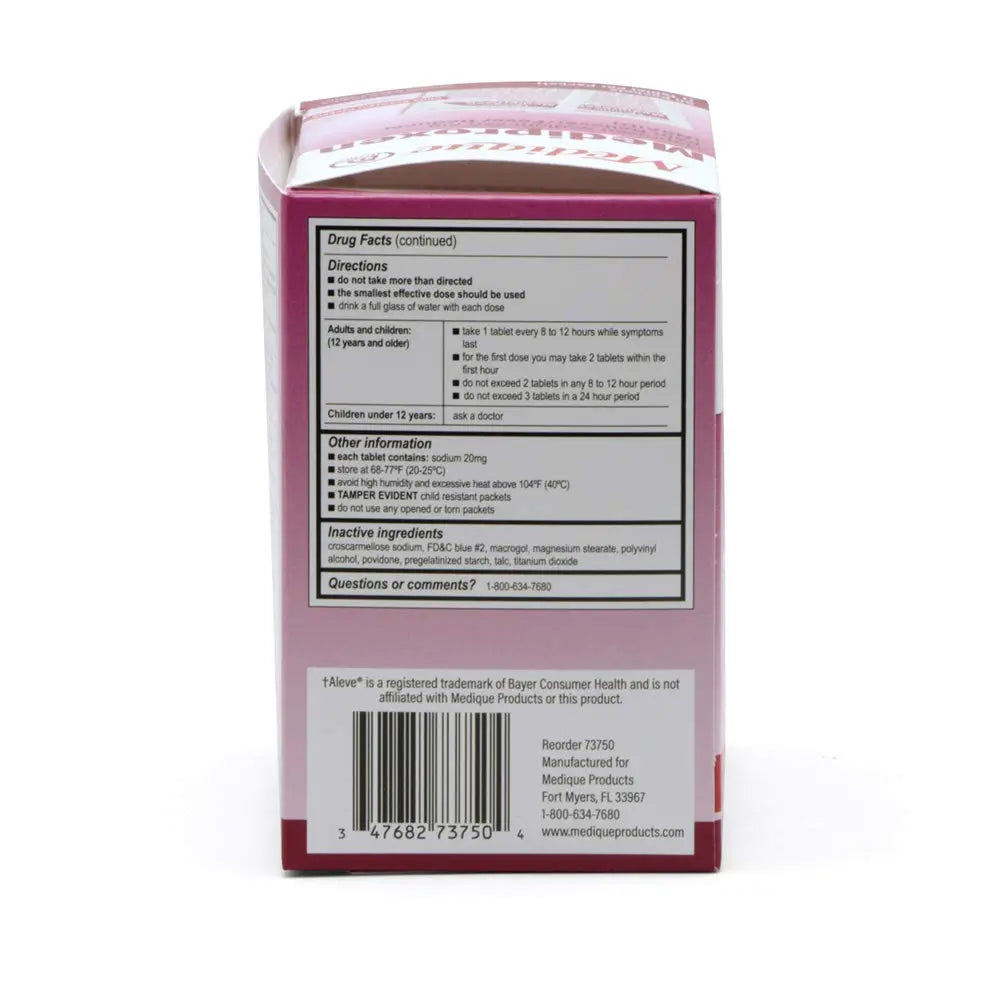 Medique @ Home Mediproxen Compare Active Ingredient to Aleve 50 x 1 (Child Resistant Packaging), White (73750) Medique uk supplements