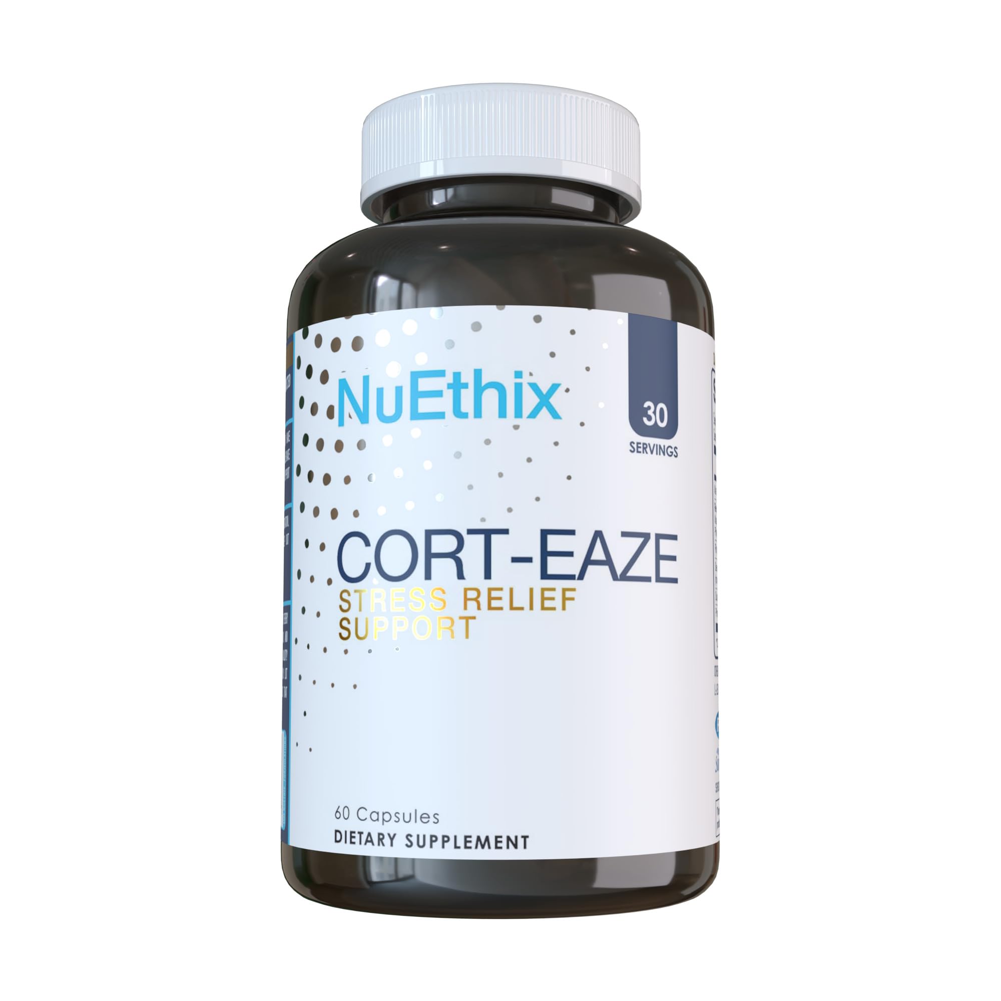NuEthix Formulations Cort-Eaze - Cortisol Supplement - Health Support Supplement with Ashwagandha, L-Theanine & Rhodiola Rosea - Relaxation and Deep Sleep, 60 Capsules, 30 Servings NuEthix Formulations uk supplements