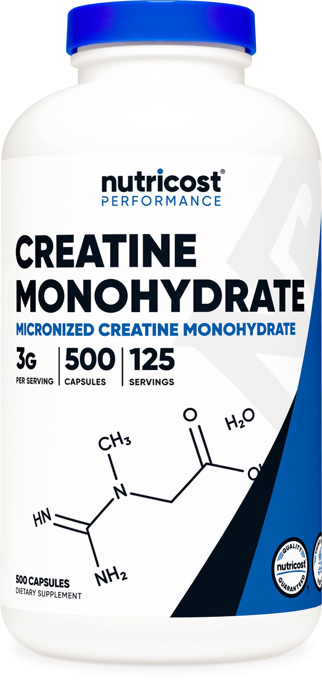 Nutricost Micronized Creatine Monohydrate 3,000mg 500 Capsules, 125 Servings Nutricost uk supplements