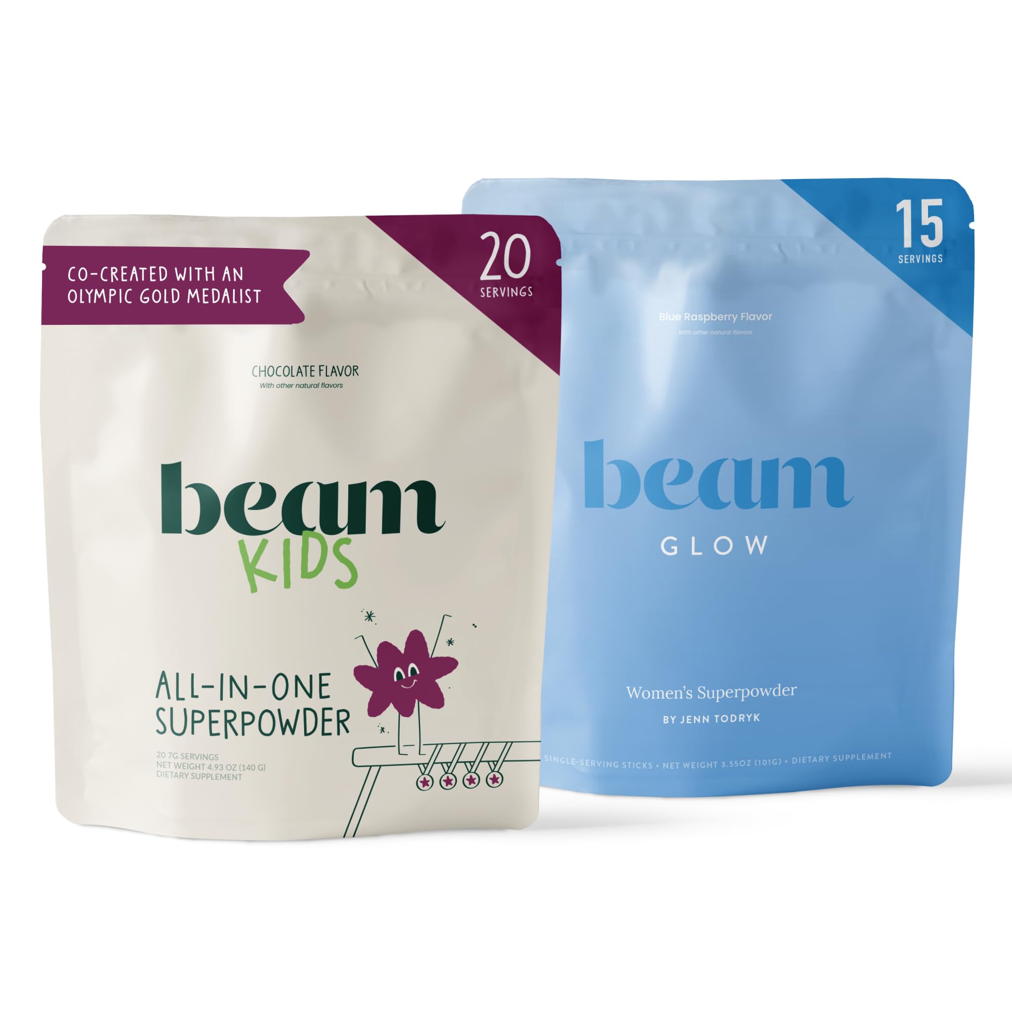 Beam Glow & Kids Wellness Bundle, Hormone Support for Women with Inositol & Ashwagandha, Superfood Powder with Fruits & Veggies for Kids' Growth & Immune Health Beam uk supplements