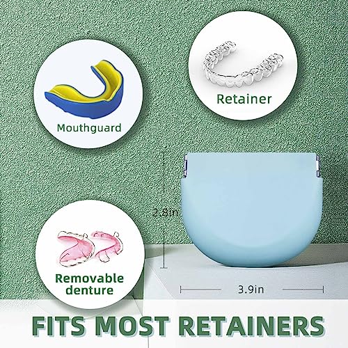 2 Pack Silicone Retainer Case with Lanyard Soft Slim Cute Aligner Case Holder Dental Thin onbuwws uk supplements