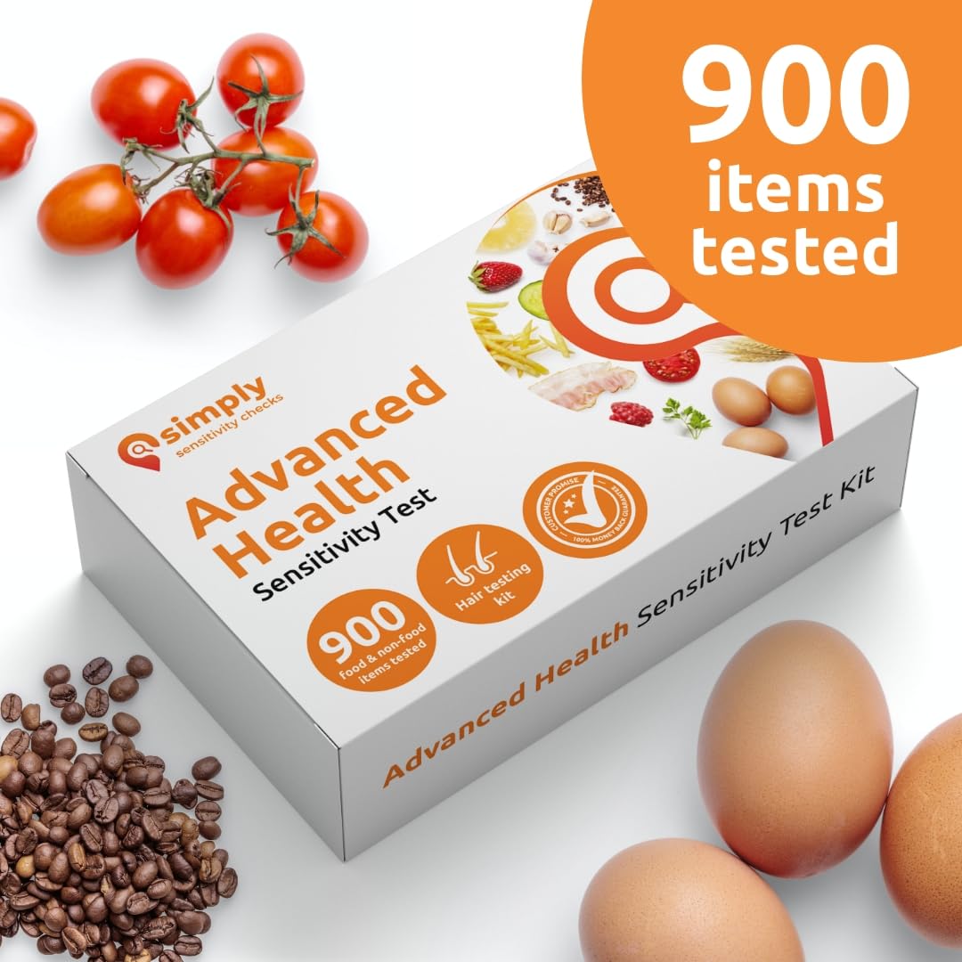 Simply Sensitivity Checks 900+ Items Food Sensitivity Test Kit for Adults – Foods & Non-Foods, Including Lactose, Gluten, Vitamins, Minerals, Gut Health & More – at-Home Food Intolerance Test Kit Simply Sensitivity Checks uk supplements