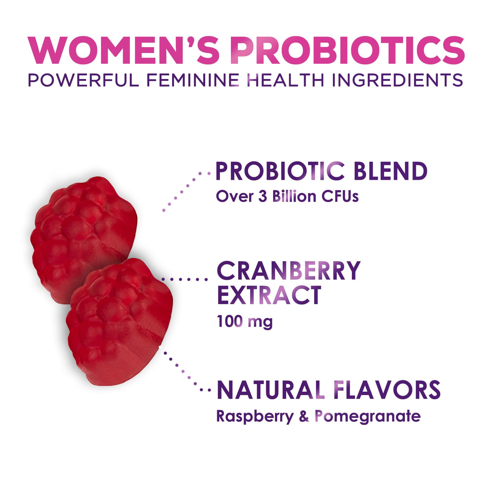 Probiotics for Women + Cranberry - 3 Billion CFU Guaranteed & 6 Vegan Strains for Women's Hello Lovely! uk supplements