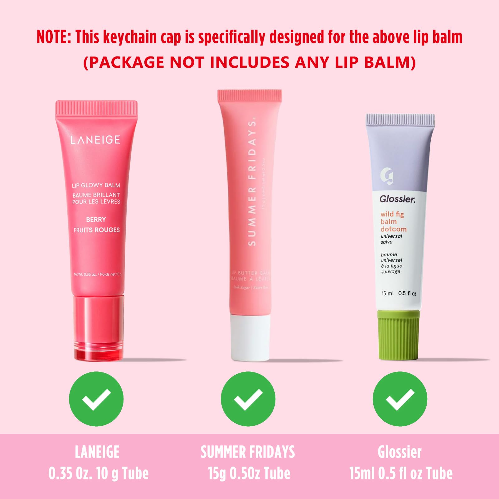 Lip Balm Keychain Cap for Laneige, Summer Friday and Glossier, Lip Balm Holder for Lanyard or Bag, Lip Gloss Keychain for Women,Replacement Cap with Stopper Prevent Spills Cupoita uk supplements