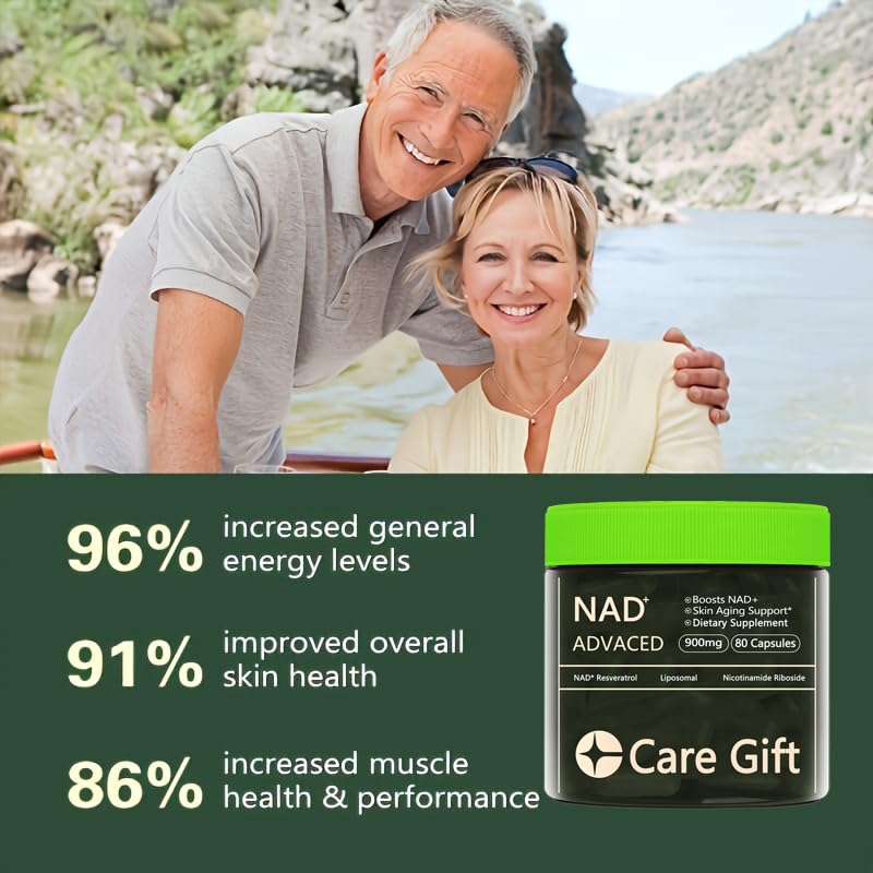 CARE GIFT NAD Supplement, NAD Nicotinamide Riboside Resveratrol 900mg - Liposomal NAD Supplements for Women & Men,NMNH Supplement Alternative for Energy, Focus, Anti-Aging (1 Pack) CARE GIFT uk supplements