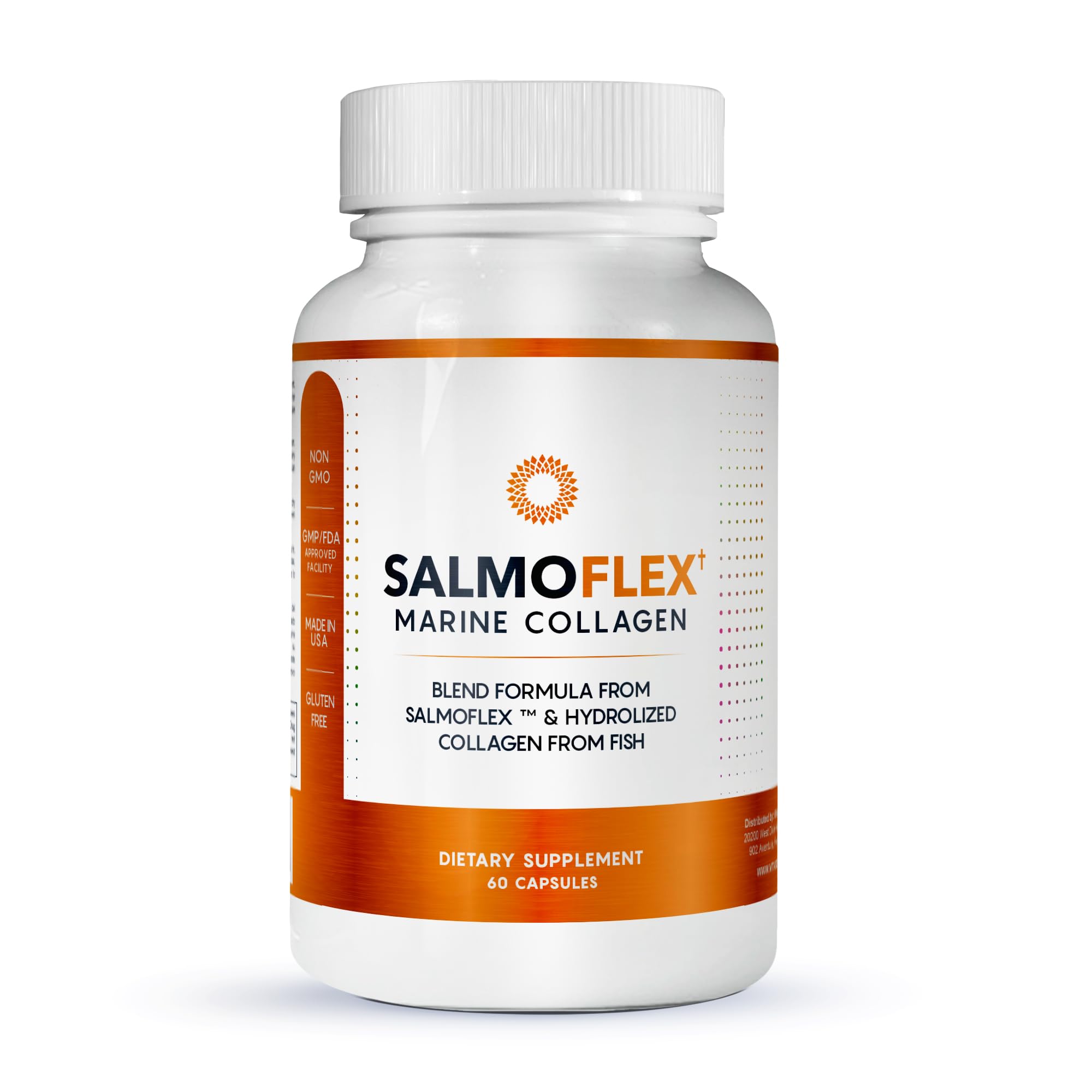 VITASEI Salmoflex Marine Collagen Peptides Pills W/Hyaluronic Acid, Vitamin C, D, E | Salmon Supplements - Hair, Skin, Nails | Multivitamin for Women & Men | Knee, Joint Relief - 60 Capsules VITASEI uk supplements