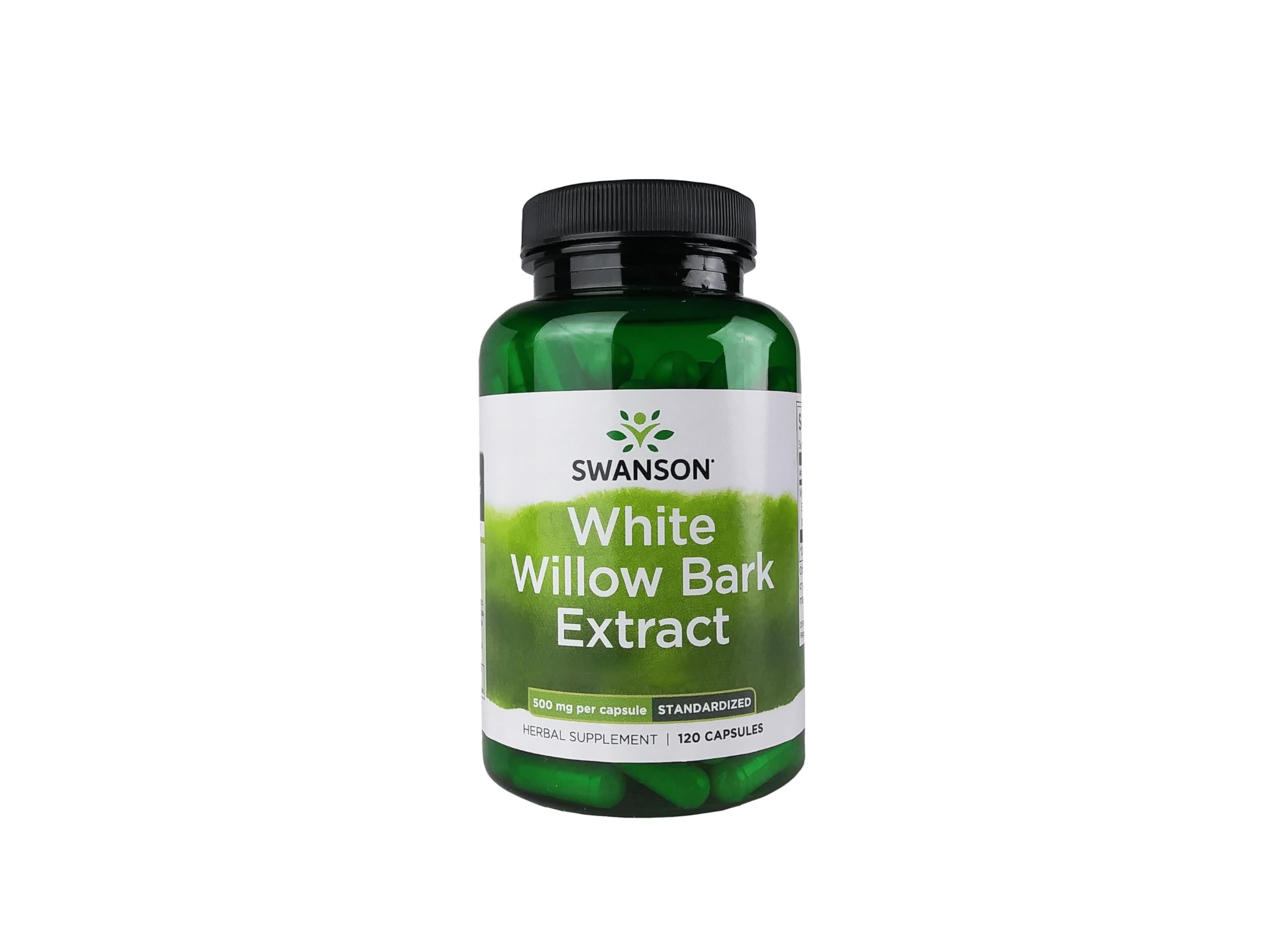 Swanson White Willow Bark Extract - Promotes Joint Support and Muscle Relief - Standardized to 15% Salicin - Natural Supplement with No Stomach Irritation - (120 Capsules, 500mg Each) Swanson uk supplements