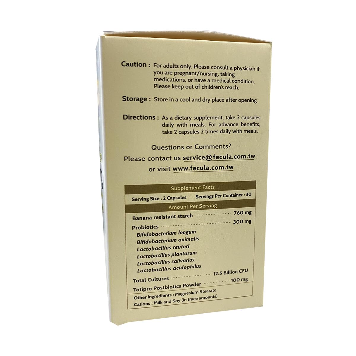 Fecula Biotech Superfood Resistant Starch,Prebiotics Supplement,Bifidobacterium longum Fecula Biotech uk supplements