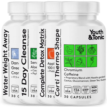Youth & Tonic CortiThermo Shape Detox Cleanse Kick Off Weight Management - 120 Pills Youth & Tonic uk supplements