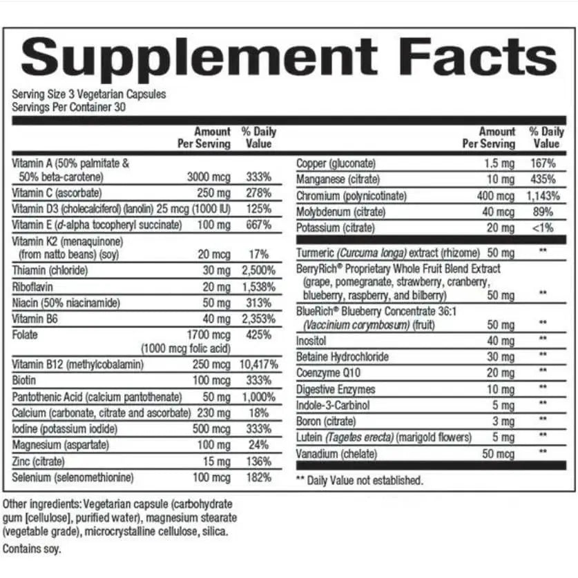 MultiFactors by Natural Factors, Women's 50+ Multivitamin & Mineral Formula, Dietary Supplement for Nutritional Support, 90 capsules (30 servings) Natural Factors uk supplements