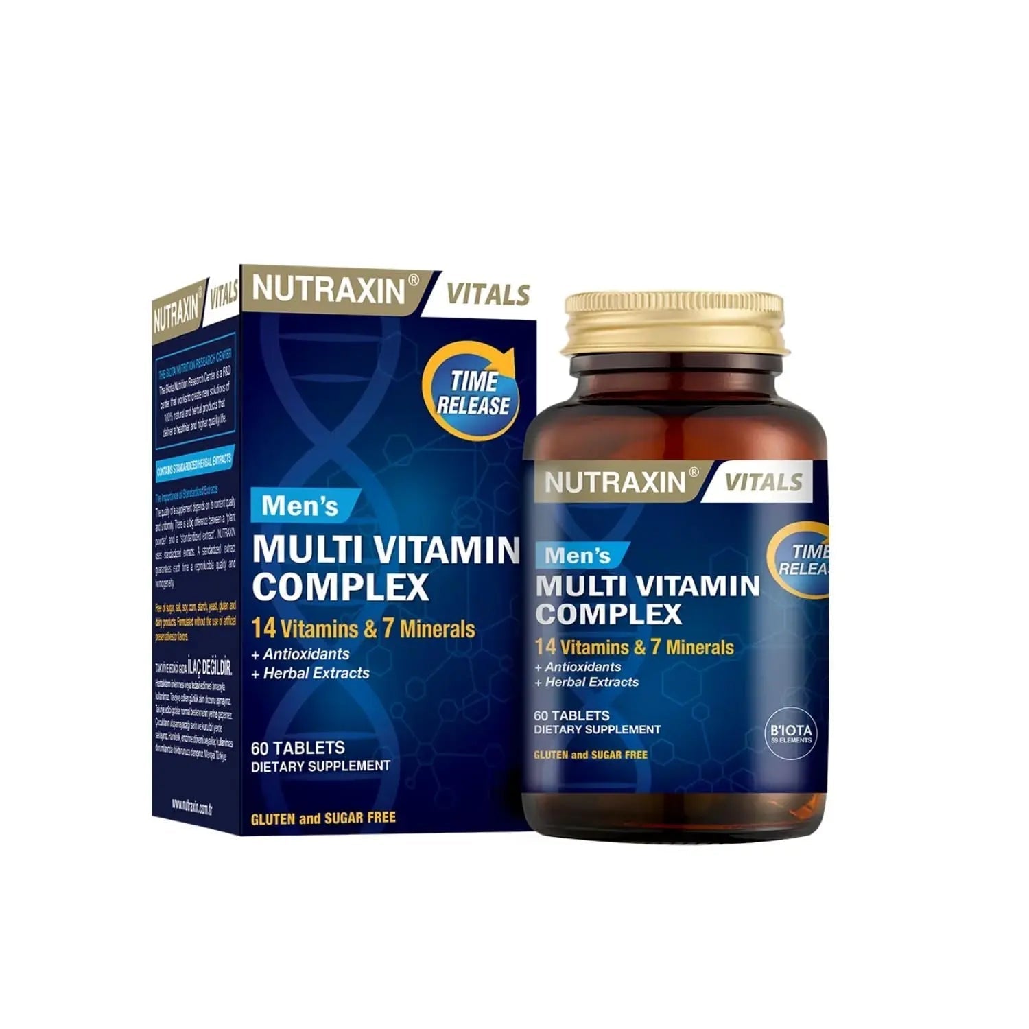 Nutraxin Men's Multivitamin & Mineral Complex, 60 Tablets Nutraxin uk supplements