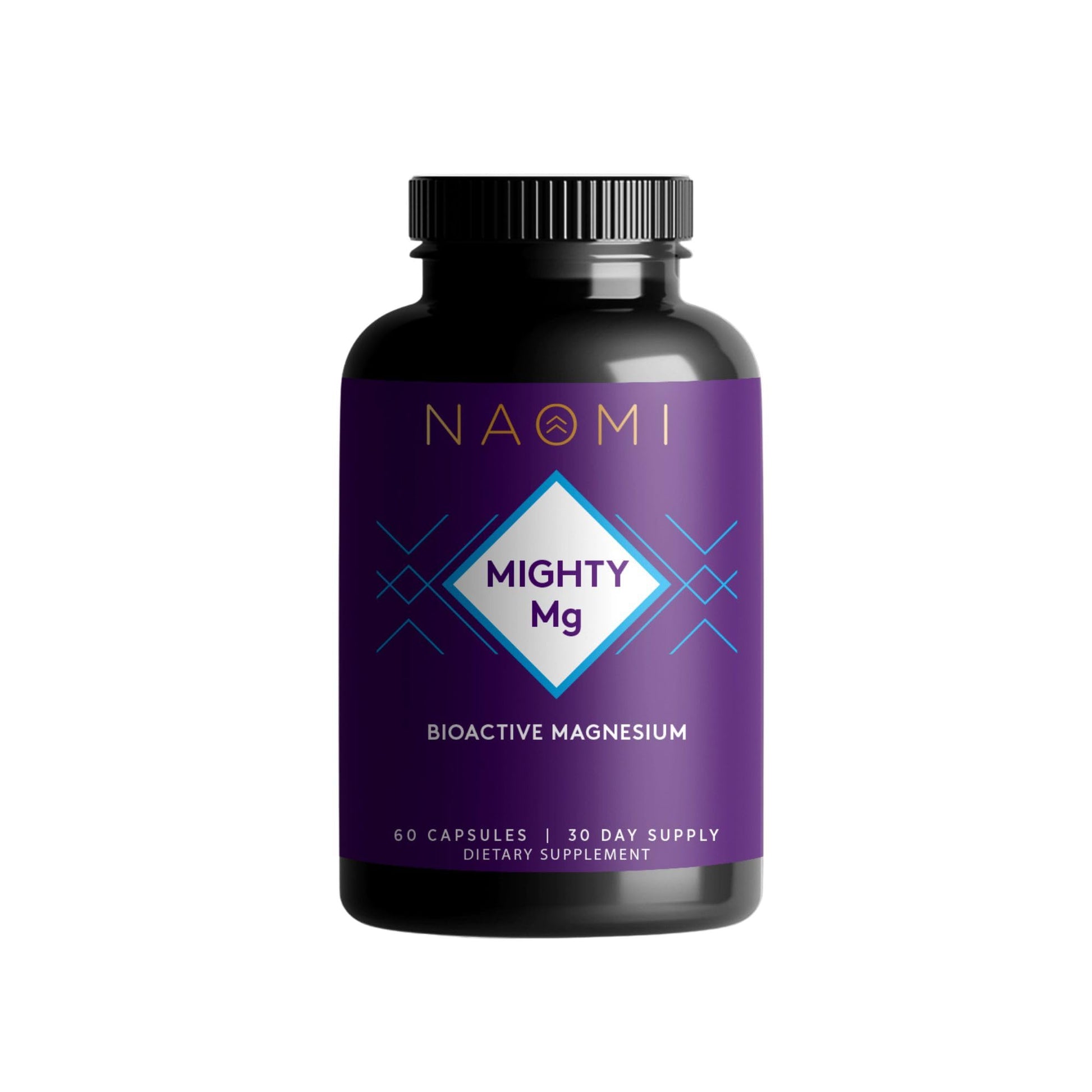 NAOMI Mighty Mg Magnesium Glycinate & Malate Complex 360mg, High Absorption Formula, Elemental Magnesium Supports Heart Health, Strong Bones, Better Sleep, Gluten-Free, Non-GMO, Vegan, 60 Veggie Caps NAOMI uk supplements