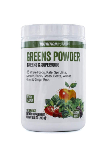 Nutrition Works Greens Powder Greens & Superfoods - Berry Flavor - 9.88 Oz (20 Servings) Nutrition Works uk supplements