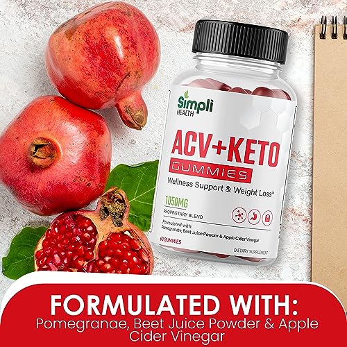 Nutrocell Simpli Health ACV Ketos Gummies Keto Apple Cider Vinegar 1050mg Nutrocell uk supplements