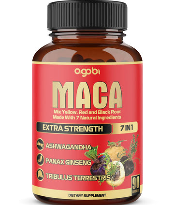 Maca Root Capsules - Supports Natural Health - Energy - Performance & Mood Supplement - Enhanced Blood Flow 3-Month Supply agobi uk supplements