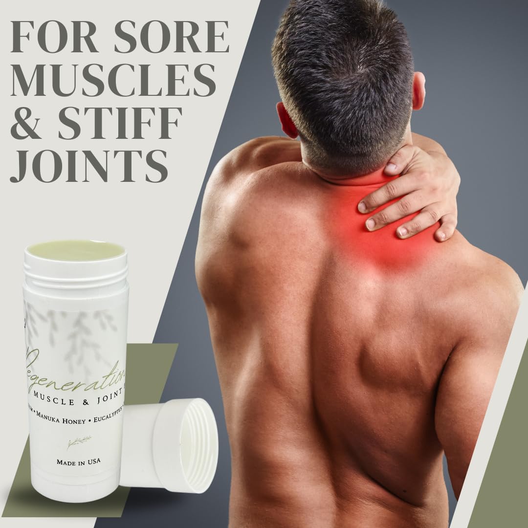 KANU Regeneration Muscle and Joint Soothing Balm Proprietary Blend of Magnesium, Manuka Honey, Eucalyptus & Menthol - Maximum Strength Formula for Aches- All Natural Ingredients-Made in The USA KANU uk supplements