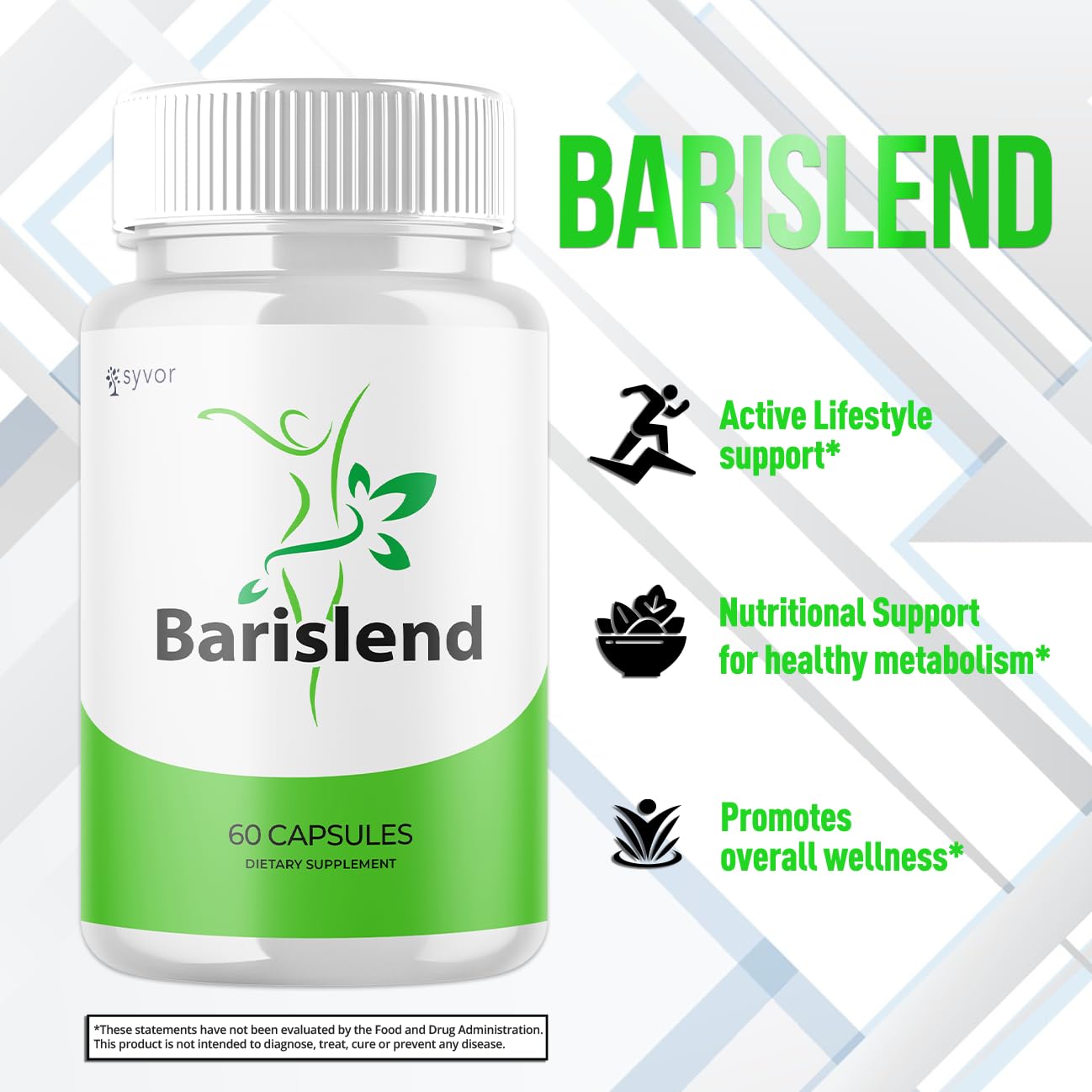 (3 Pack) Barislend Capsules, Official Barislend Pink Salt Pills with All Natural Ingredients, Bari-Slend Advanced Formula Vitamin Pills for Health and Wellness Support for Men and Women (180 Capsules) Syvor uk supplements