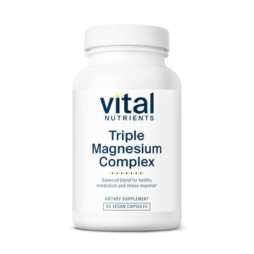Vital Nutrients Triple Magnesium Complex Supplement | Vegan Magnesium Glycinate, Malate & Oxide 250mg | Easily Absorbed Magnesium Supplement for Stress, Muscle, Heart, Bone Support | 90 Capsules Vital Nutrients uk supplements