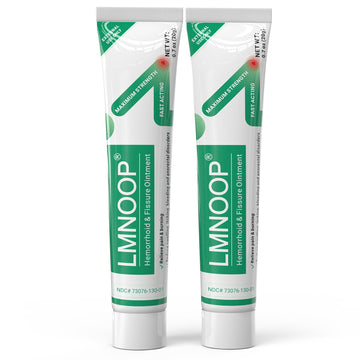 Hemorrhoid Treatment Ointment, Maximum Strength Treatment & Fast Relief for Pain, Itching, Burning, Swelling, Fissure, Bleeding, Discomfort, Long-Lasting Internal & External Hemorrhoid Cream, (2-Pack) LMNOOP uk supplements