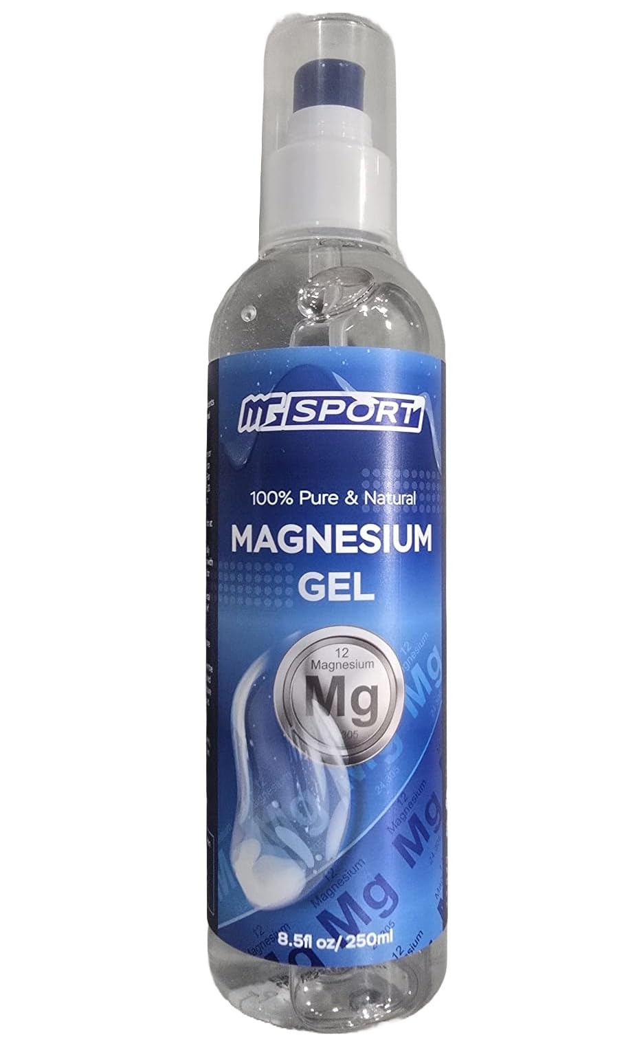 MgSport Magnesium Gel Dead Sea Magnesium - Gentle Topical Gel for Leg Cramps and Muscle Recovery Without Stinging - 20% More Potency Than Magnesium Oil Sprays - 1,000 Pumps MgSport uk supplements