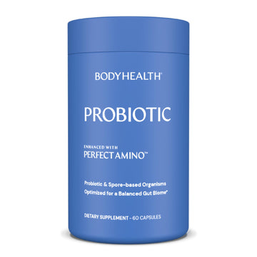 BodyHealth Probiotic Enhanced with PerfectAmino for Women and Men, Spore Based with Bifidobacterium, Lactobacillus Salivarius,