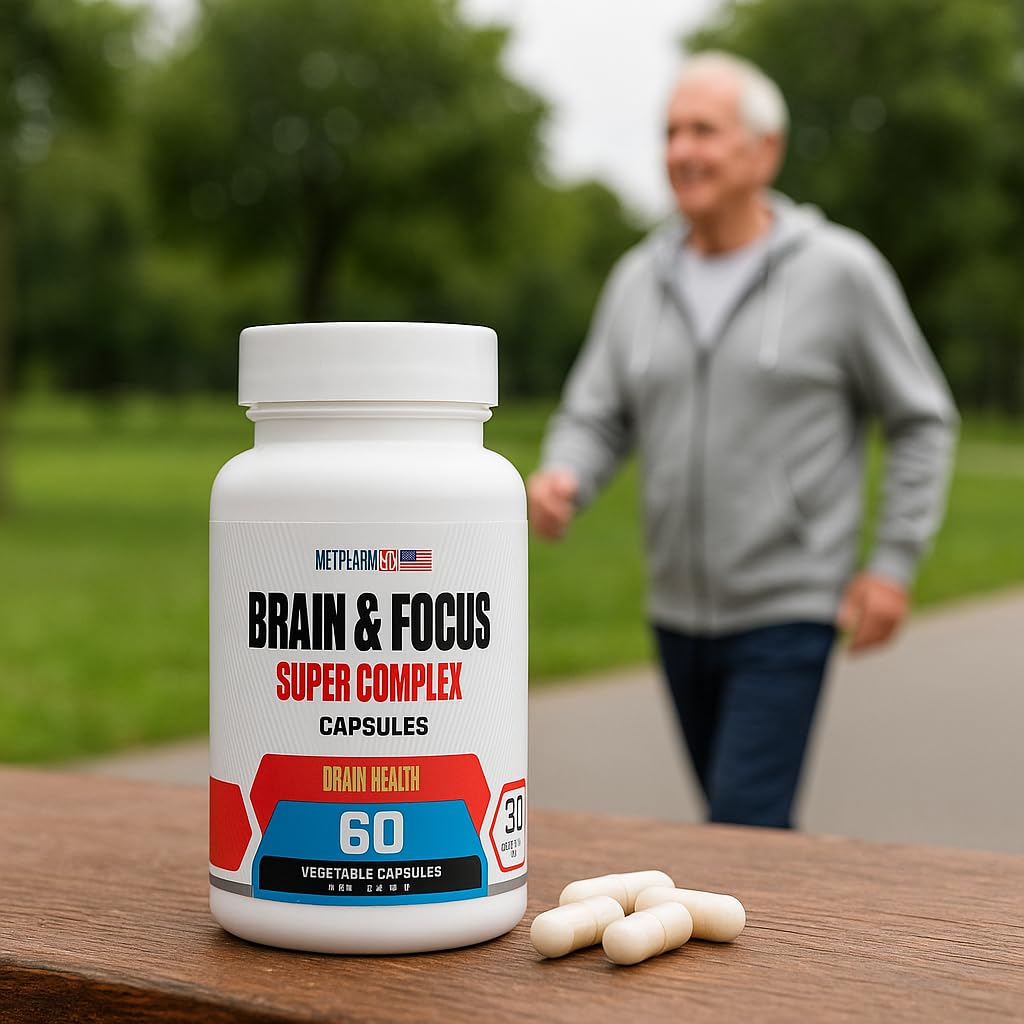 MetpharmUSA Brain & Focus Nootropic Super Complex Supplement for Brain Support and Performance, Improved Focus Memory and Mental Performance MetpharmUSA uk supplements