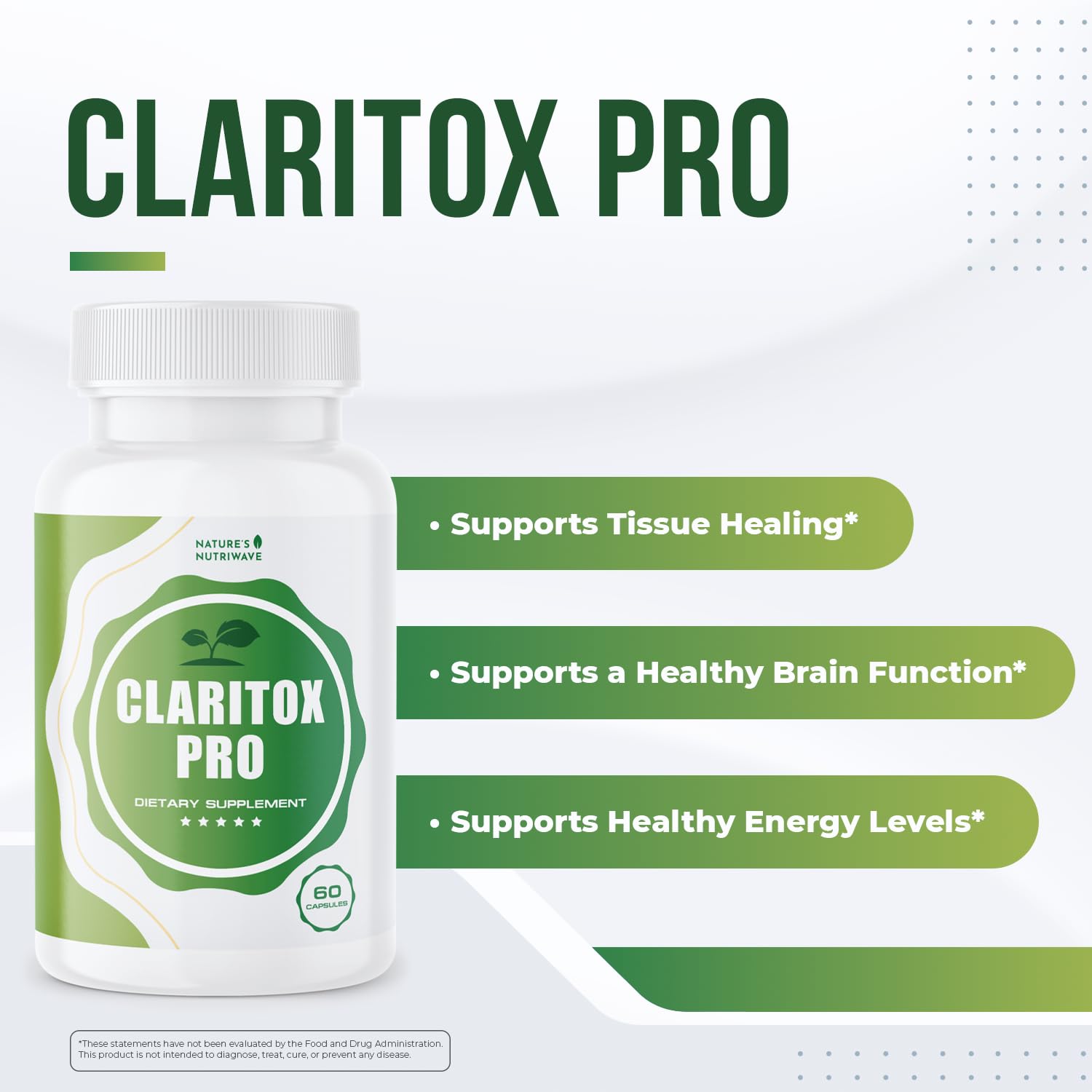 Claritox – Daily Wellness Supplement with Zinc, Chromium, Alpha Lipoic Acid, Green Tea Extract, Resveratrol & Botanical Blend – Non-GMO, Stimulant-Free Formula – 60 Caps, 30 Servings, 3 Month Supply Nature’s NutriWave uk supplements