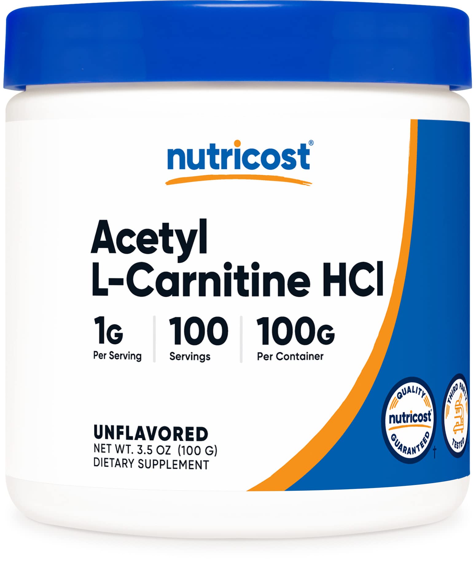 Nutricost Acetyl L-Carnitine (ALCAR) 100 Grams - 1000mg Per Serving - Non-GMO, Gluten Free Nutricost uk supplements