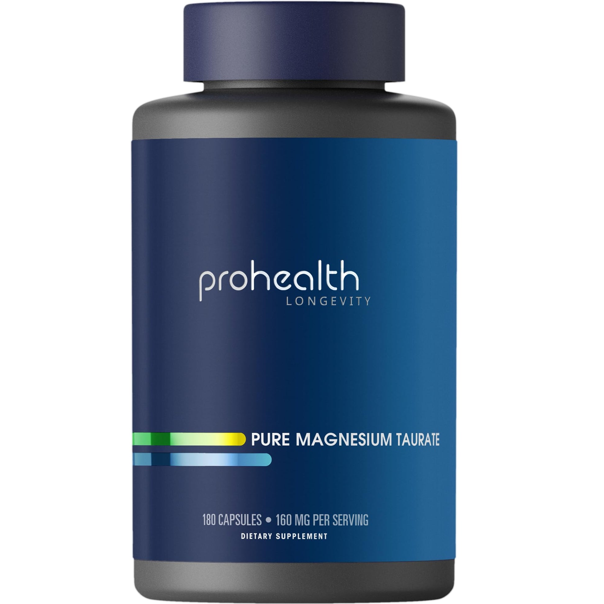 ProHealth Pure Magnesium Taurate, 160mg per Serving | Optimal Bioavailability Supplement for Healthy Aging | Supports Brain, Heart, and Muscle Health | Third-Party Tested for Quality | 180 Capsules ProHealth uk supplements
