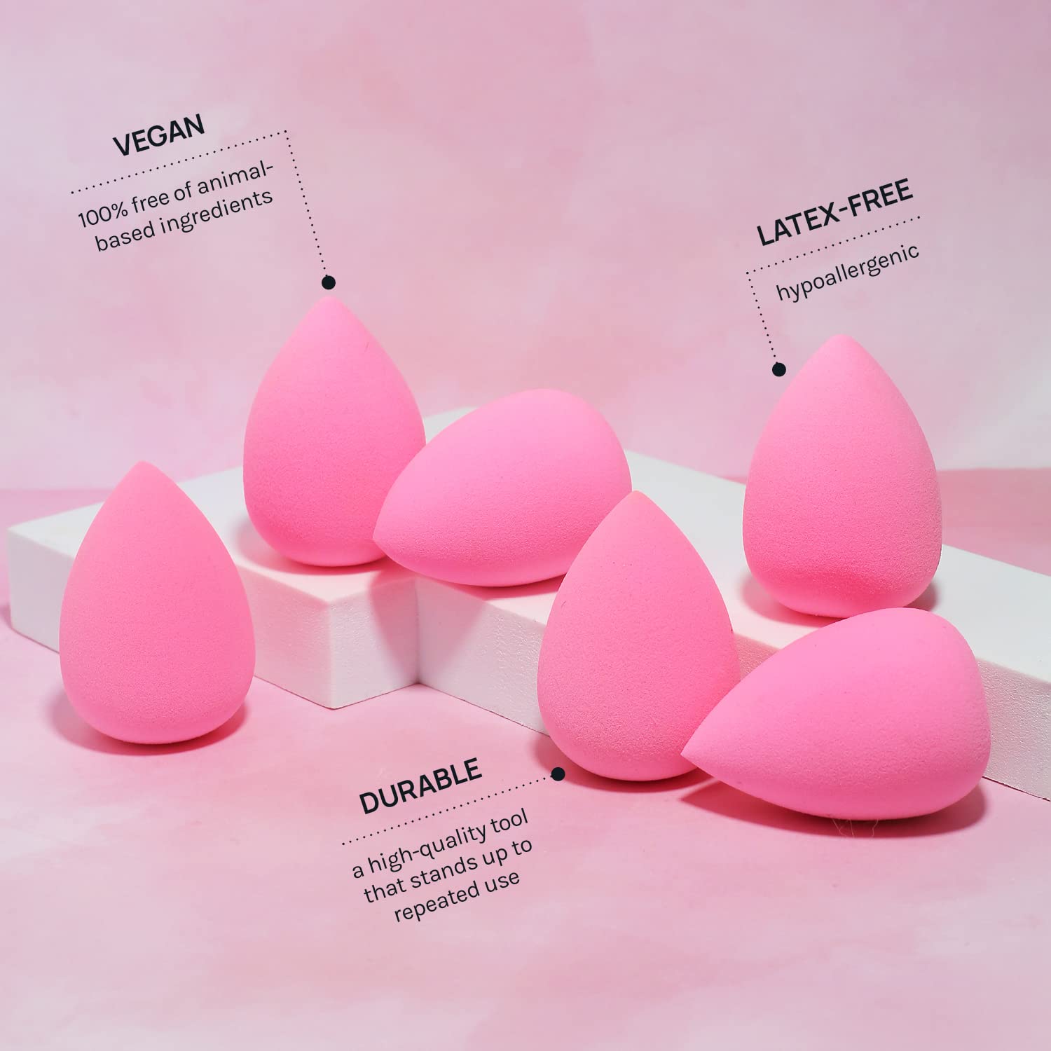 AOA Studio Collection makeup Sponge Set Latex Free and High-definition Set of 6 makeup Wonder blender For Powder Cream and Liquid, Super Soft Wonder Beauty Cosmetic AOA STUDIO uk supplements