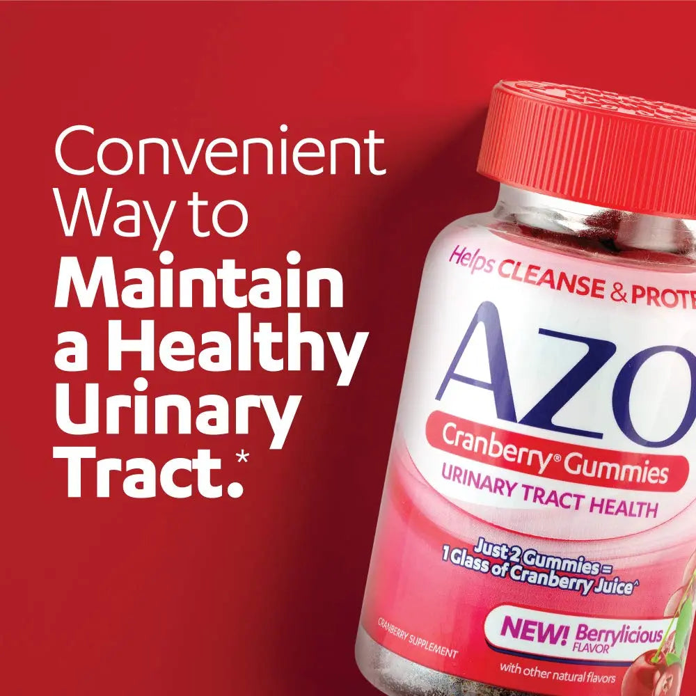 AZO Urinary Tract Health Gummies Bundle - D-Mannose 2000mg Citrus 40 Count and Cranberry 72 Count AZO uk supplements