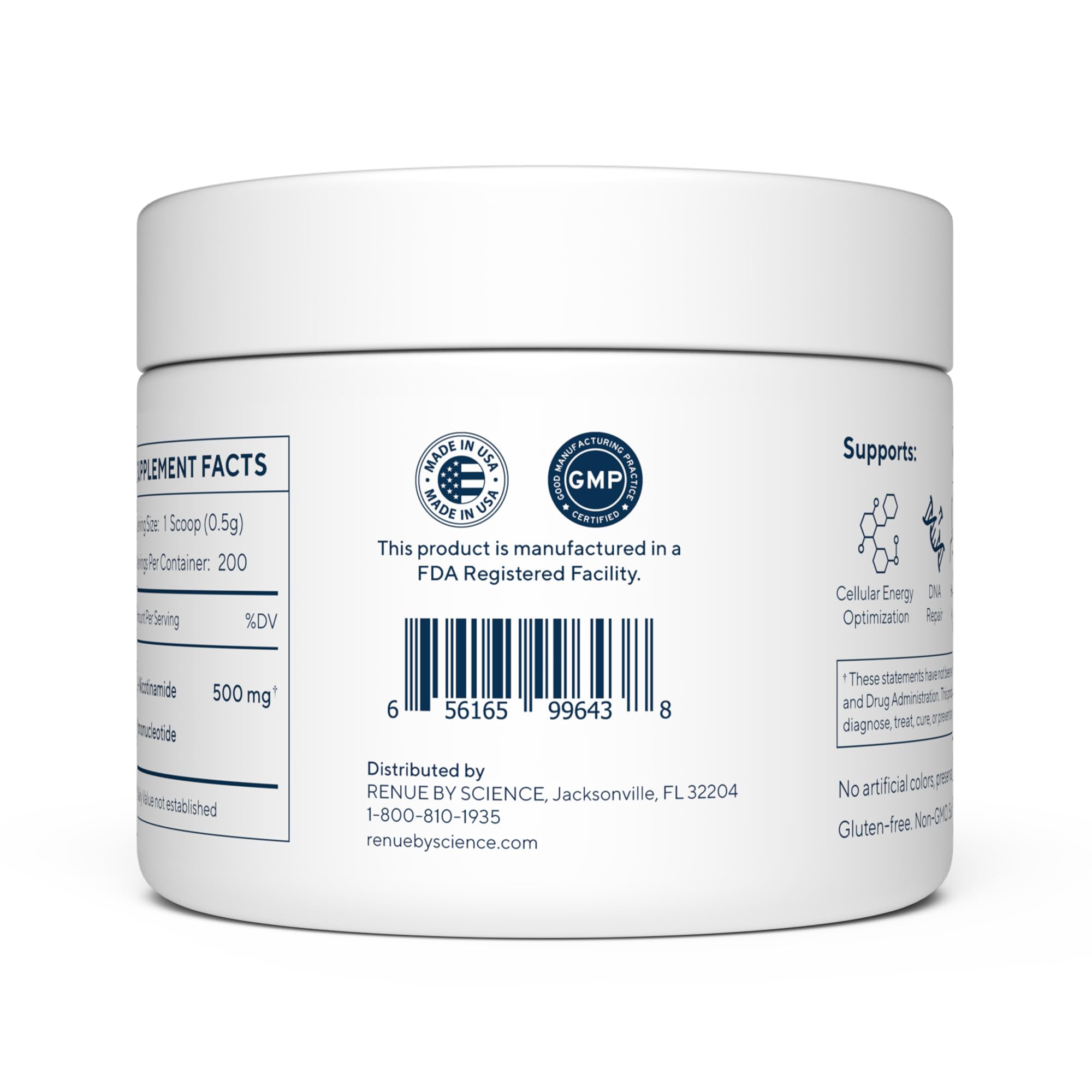 RENUE by Science NMN Powder | 100g Fast Dissolve Powder Supplement | 500mg Nicotinamide Mononucleotide per Serving | Manufactured in The USA Third-Party Tested Renue By Science uk supplements