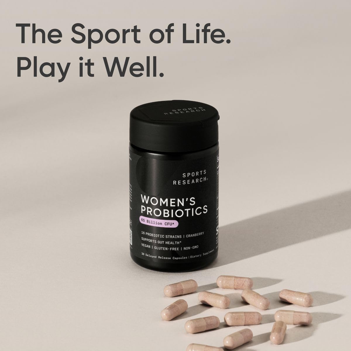 Sports Research Women's Probiotics with Prebiotics, 65 Billion CFU - Vegan Capsules for Gut Health & Digestive Support, Probiotics for Women with Cranberry - Non-GMO Verified & Gluten Free - 30 Count Sports Research uk supplements