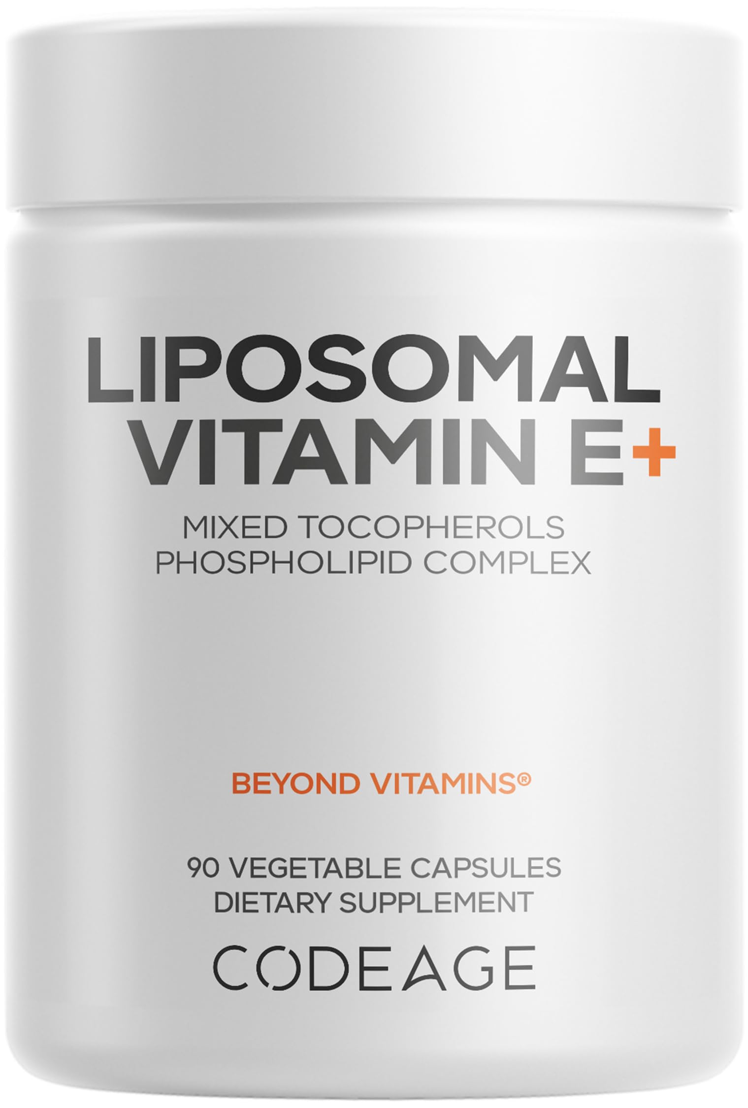 Codeage Liposomal Vitamin E Supplement - All Vitamin E Tocopherols - 3-Month Supply - Alpha Tocopherols, Beta, Gamma, and Delta - Liposomal Mixed Tocopherols - Non-GMO Phospholipid - 90 Capsules Codeage uk supplements
