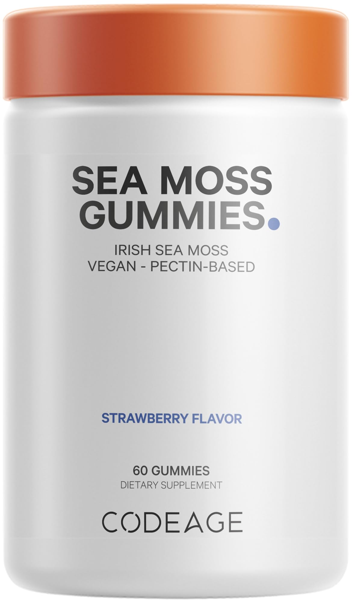 Codeage Irish Sea Moss Gummies Supplement - 300mg Irish Sea Moss 10:1 Extract - Delicious Strawberry Flavor - Vegan, Non-GMO, Gluten-Free - 60 Gummies Codeage uk supplements