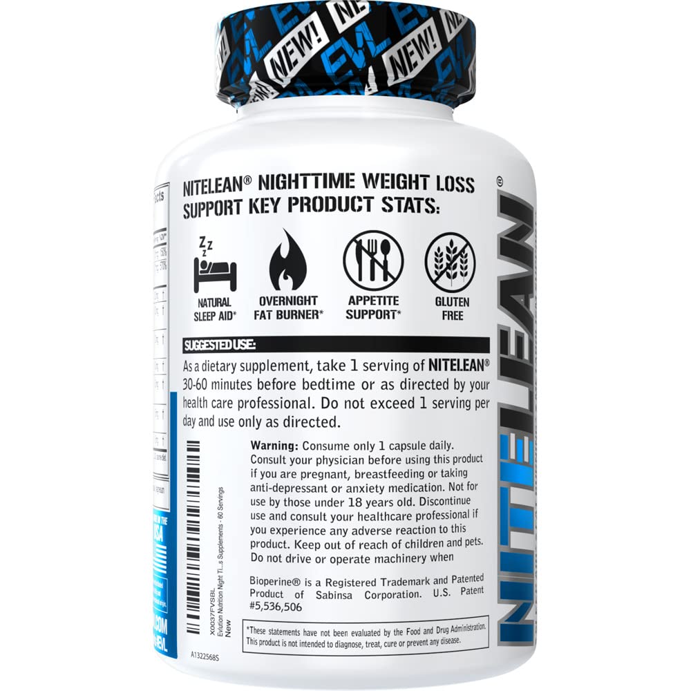 Evlution Nutrition Night Time Fat Burner Support - Overnight Sleep and Weight Loss Support Evlution uk supplements