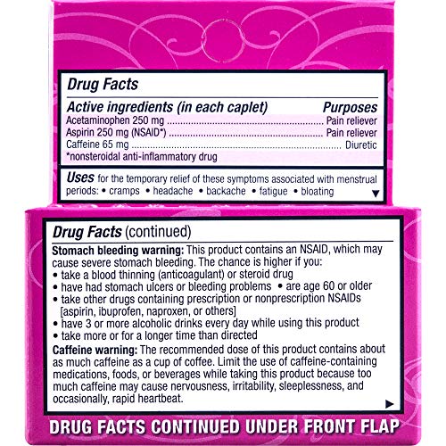 Pamprin Max Menstrual Pain Relief, Maximum Strength, Caplets, 24 ct. Pamprin uk supplements