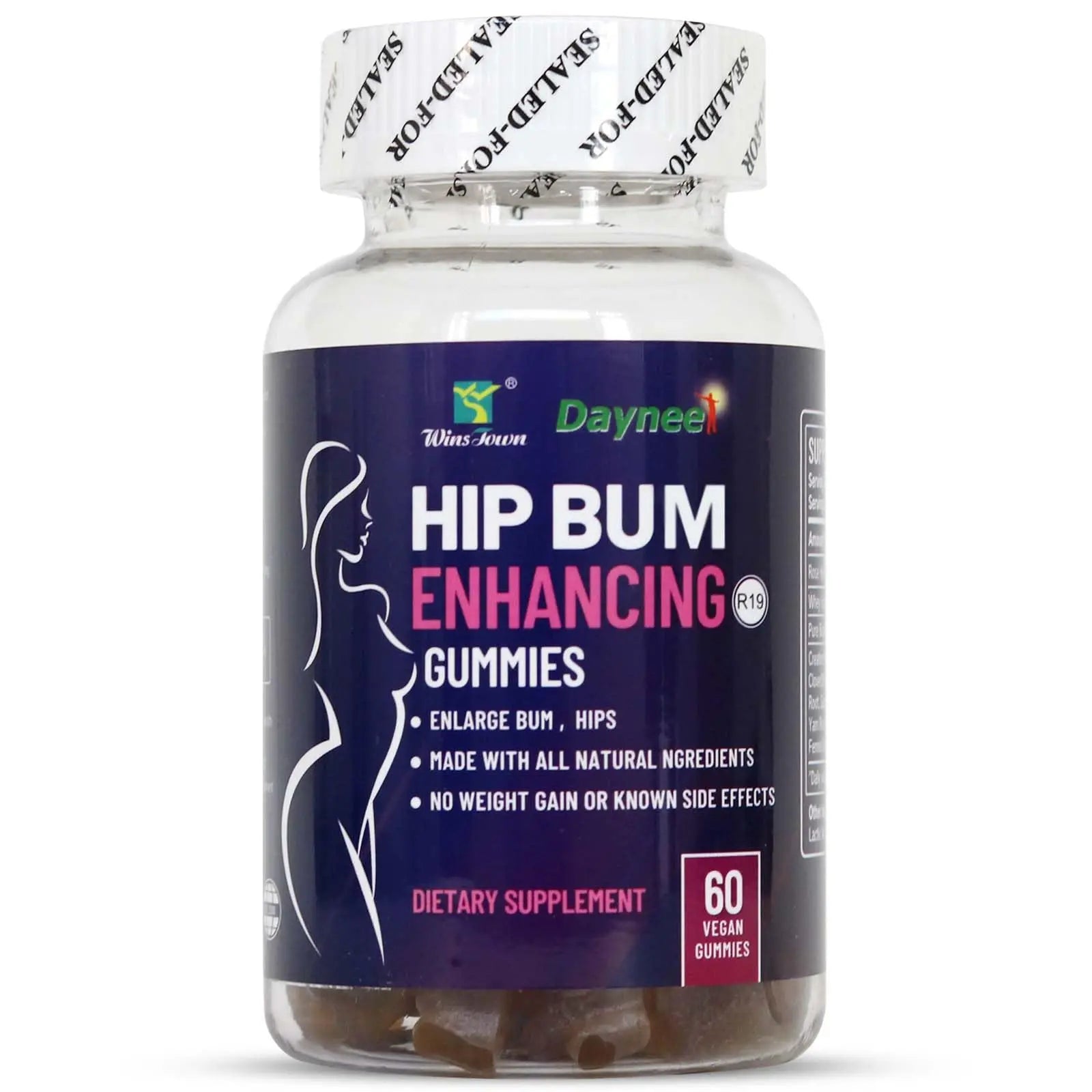 Wins Town Hip Butt Enhancement Gummies, Booty Multivitamins Supplements for Firm and Lift Bigger Buttocks for Women, 60 Count Wins Town uk supplements
