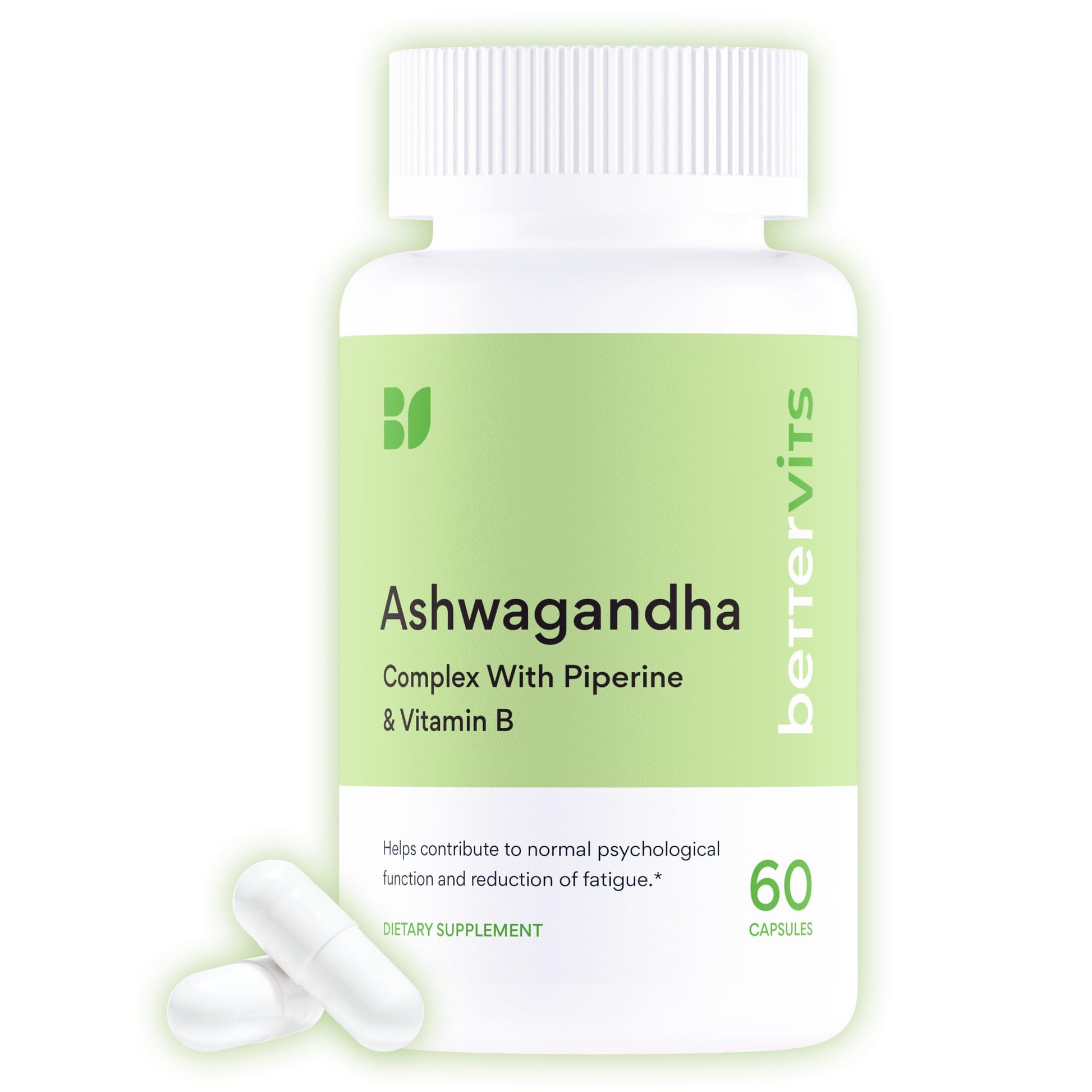 Bettervits Ashwagandha Complex with Passion Flower and Vitamin B – KSM-66® Organic Root Extract 800 mg – Supports Calm, Energy and Emotional Balance – 60 Capsules Bettervits uk supplements