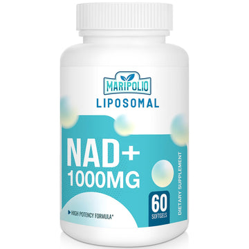 Maripolio Liposomal NAD+ 1000 mg Supplement | High Bioavailability Liposomal Delivery | Cellular Energy & Wellness Support | Pure NAD+ Dietary Supplement for Men,Women, 60 Softgels Maripolio uk supplements