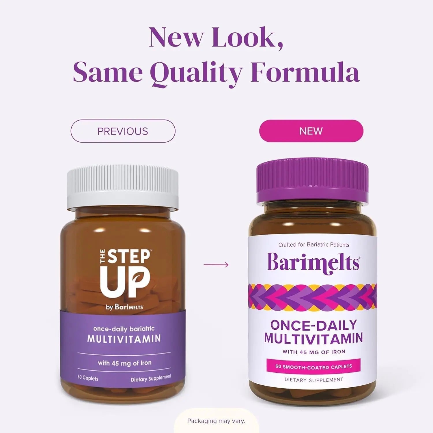 BariMelts Once Daily Bariatric Multivitamin with Iron, 60 Easy-Swallow Caplets (2-Month Supply), Multivitamin for Women, Multimineral Complex BariMelts uk supplements
