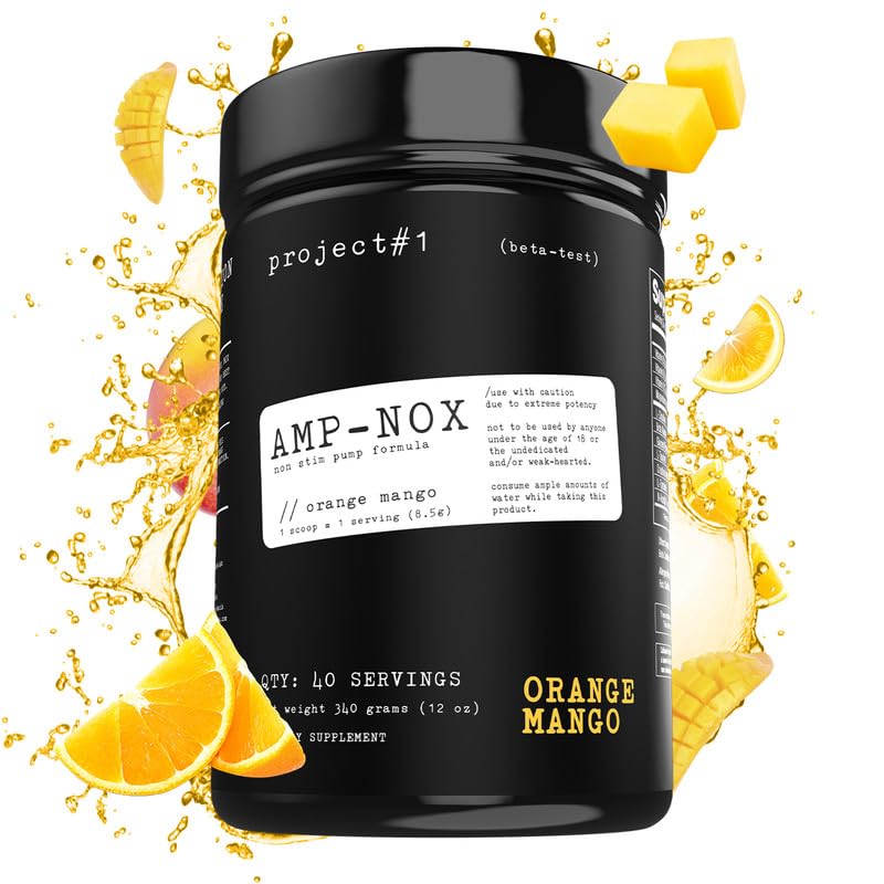 Project #1 AMP-NOX: Pre & Post Workout Powder to Boost Focus & Pump | Energizing Project #1 uk supplements
